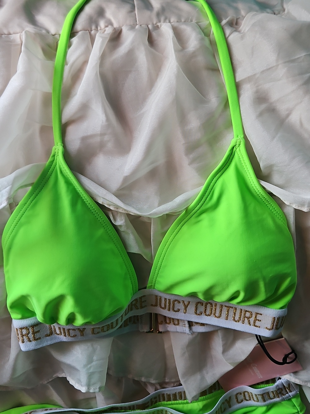 Juicy Couture Neon Green Bikini Set - Picture 2 of 7